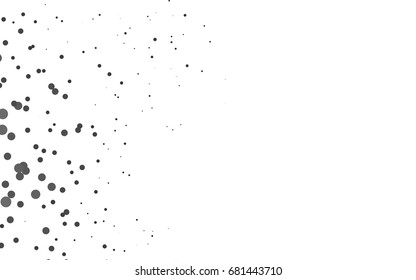 Light Black vector pattern with colored spheres. Geometric sample of repeating circles on white background in halftone style.