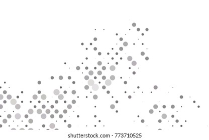 Light Black vector pattern with colored spheres. Geometric sample of repeating circles on white background in halftone style.
