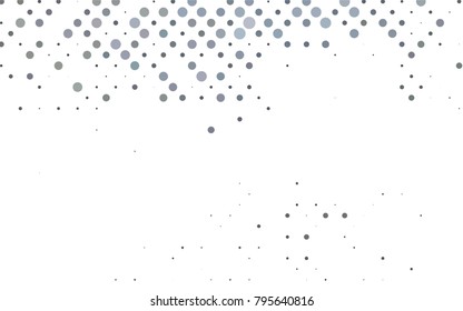 Light Black vector pattern with colored spheres. Geometric sample of repeating circles on white background in halftone style.
