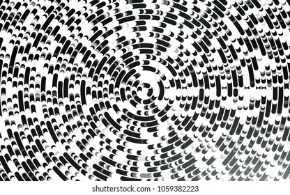 Light Black vector pattern with curved circles. Shining crooked illustration in marble style. Textured wave pattern for backgrounds.