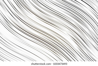 Light Black vector pattern with lines, ovals. An elegant bright illustration with gradient. The best blurred design for your business.
