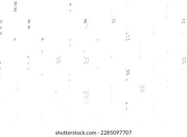 Light Black vector pattern with music elements. Isolated colorful music keys on abstract background. Pattern for school ad, booklets.