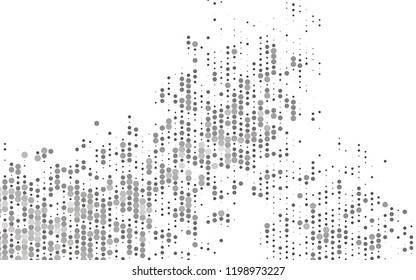 Light Black vector pattern with spheres. Blurred bubbles on abstract background with colorful gradient. Design for business adverts.