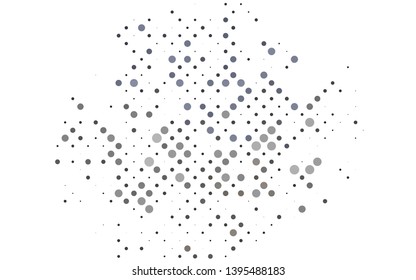 Light Black vector pattern with spheres. Beautiful colored illustration with blurred circles in nature style. Template for your brand book.