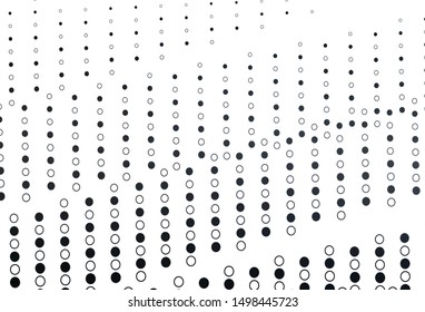 Light Black vector pattern with spheres. Blurred decorative design in abstract style with bubbles. Template for your brand book.