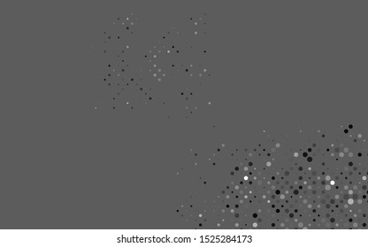 Light Black vector pattern with spheres. Glitter abstract illustration with blurred drops of rain. Pattern for beautiful websites.