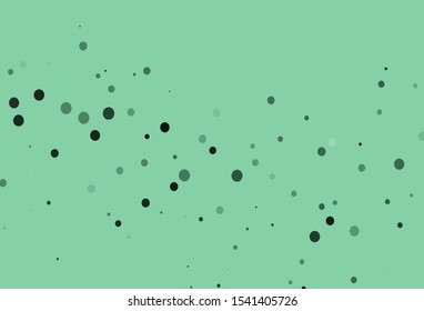 Light Black vector pattern with spheres. Glitter abstract illustration with blurred drops of rain. Pattern for ads, leaflets.