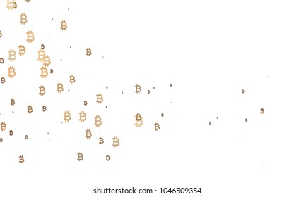 Light Black vector pattern with symbols of Bitcoins. Abstract illustration with colored financial digital symbols. Template can be used as a background for ads of markets, loans.
