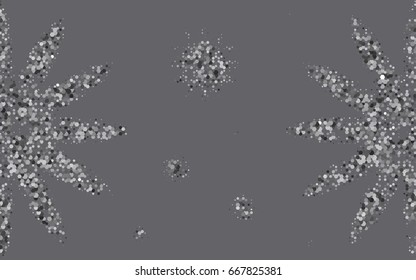 Light Black vector polygonal illustration, which consist of hexagons. Hexagonal design for your business. Creative geometric background in Origami style with gradient