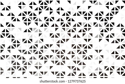 Light Black vector seamless backdrop with lines, triangles. Triangles on abstract background with colorful gradient. Pattern for design of window blinds, curtains.