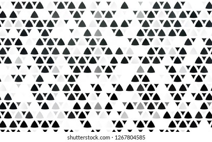 Light Black vector seamless cover in polygonal style. Illustration with set of colorful triangles. Design for textile, fabric, wallpapers.