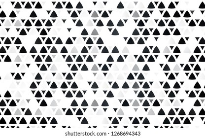 Light Black vector seamless cover in polygonal style. Triangles on abstract background with colorful gradient. Pattern for trendy fabric, wallpapers.