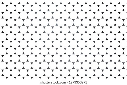 Light Black vector seamless cover in polygonal style. Abstract gradient illustration with triangles. Pattern for design of fabric, wallpapers.