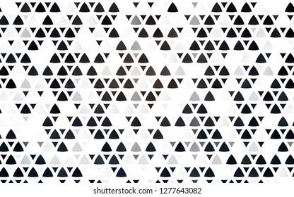 Light Black vector seamless cover in polygonal style. Beautiful illustration with triangles in nature style. Pattern for trendy fabric, wallpapers.