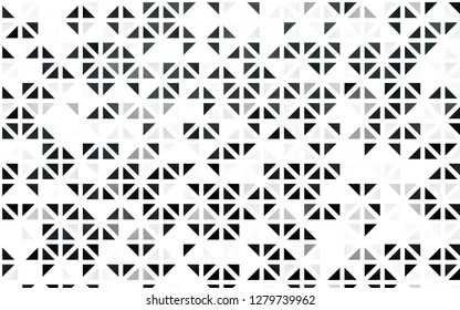 Light Black vector seamless cover in polygonal style. Illustration with set of colorful triangles. Template for business cards, websites.