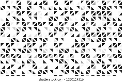 Light Black vector seamless cover in polygonal style. Decorative design in abstract style with triangles. Pattern for design of window blinds, curtains.