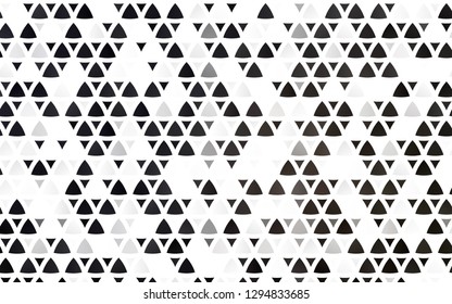 Light Black vector seamless cover in polygonal style. Glitter abstract illustration with triangular shapes. Pattern for design of window blinds, curtains.