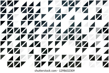 Light Black vector seamless cover in polygonal style. Triangles on abstract background with colorful gradient. Trendy design for wallpaper, fabric makers.