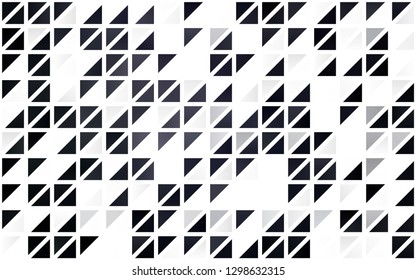 Light Black vector seamless cover in polygonal style. Decorative design in abstract style with triangles. Template for business cards, websites.