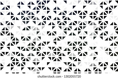 Light Black vector seamless cover in polygonal style. Glitter abstract illustration with triangular shapes. Trendy design for wallpaper, fabric makers.