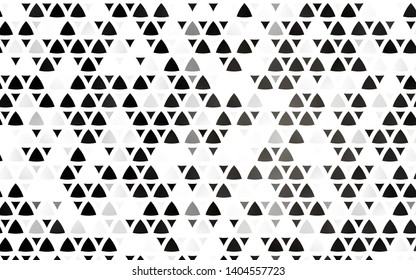 Light Black vector seamless cover in polygonal style. Illustration with set of colorful triangles. Trendy design for wallpaper, fabric makers.