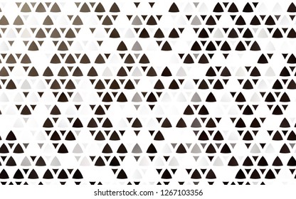 Light Black vector seamless template with crystals, triangles. Abstract gradient illustration with triangles. Pattern for design of fabric, wallpapers.