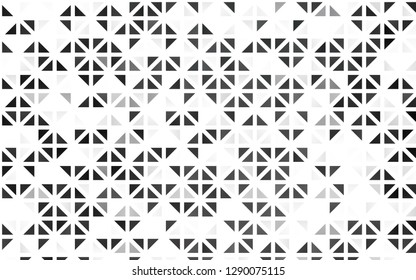 Light Black vector seamless template with crystals, triangles. Abstract gradient illustration with triangles. Pattern for trendy fabric, wallpapers.