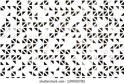 Light Black vector seamless template with crystals, triangles. Beautiful illustration with triangles in nature style. Trendy design for wallpaper, fabric makers.