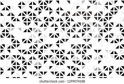 Light Black vector seamless texture in triangular style. Triangles on abstract background with colorful gradient. Pattern for design of fabric, wallpapers.