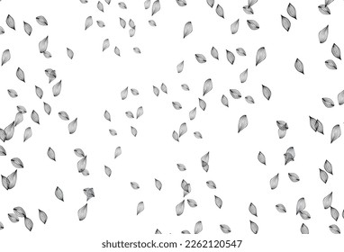 Light Black vector sketch texture. Doodle illustration of leaves in Origami style with gradient. Brand new design for your business.