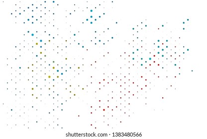Light Black vector template with circles. Illustration with set of shining colorful abstract circles. Design for posters, banners.