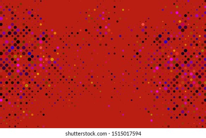 Light Black vector template with circles. Illustration with set of shining colorful abstract circles. Template for your brand book.