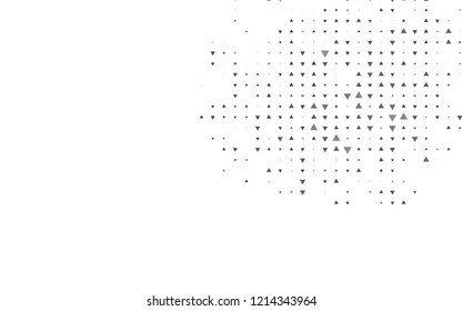 Light Black vector template with crystals, triangles. Triangles on abstract background with colorful gradient. Pattern for commercials.