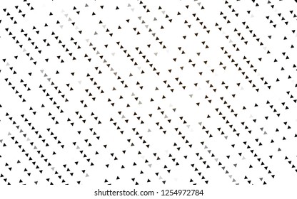 Light Black vector template with crystals, triangles. Beautiful illustration with triangles in nature style. Pattern for commercials.