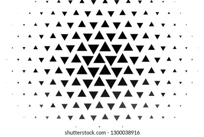 Light Black vector template with crystals, triangles. Triangles on abstract background with colorful gradient. Modern template for your landing page.