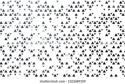 Light Black vector template with crystals, triangles. Beautiful illustration with triangles in nature style. Pattern can be used for websites.