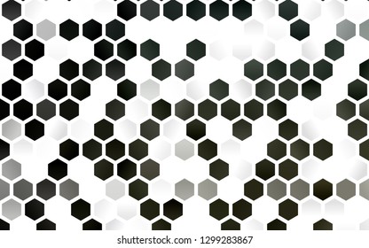 Light Black vector template in hexagonal style. Abstract illustration with colorful hexagons. Beautiful design for your business advert.