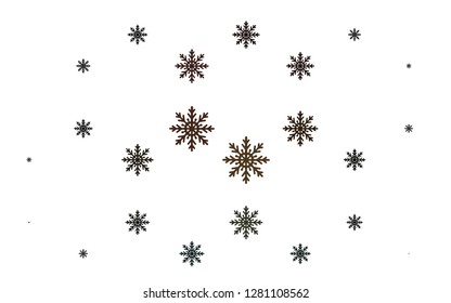 Light Black vector template with ice snowflakes. Glitter abstract illustration with crystals of ice. The pattern can be used for new year ad, booklets.