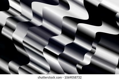 Light Black vector template with lava shapes. Shining crooked illustration in marble style. Textured wave pattern for backgrounds.