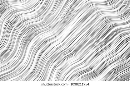 Light Black vector template with lines, ovals. Geometric illustration in marble style with gradient.  Pattern for your business design.
