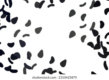 Light Black vector template with memphis shapes. Colorful chaotic forms with gradient in modern style. Elegant design for wallpapers.