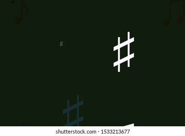 Light Black vector template with musical symbols. Abstract illustration with colorful symbols of melody. Modern design for wallpapers.
