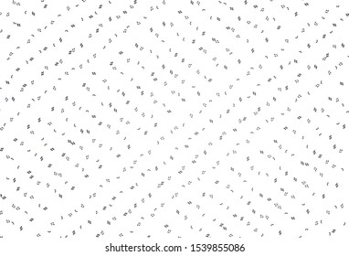 Light Black vector template with musical symbols. Shining illustration of colorful gradient music notes. Pattern for websites of musitians.