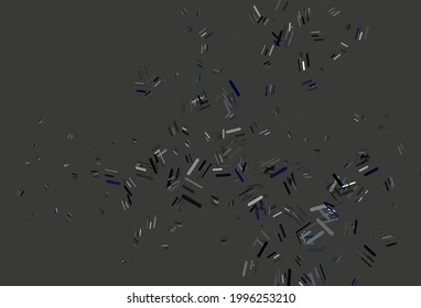 Plantilla vectorial de color negro claro con palos repetidos. Ilustración abstracta geométrica moderna con staves. Patrón para anuncios, afiches, banners.