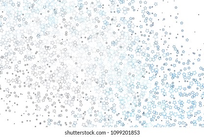 Light Black vector template with sky stars. Blurred decorative design in simple style with stars. Smart design for your business advert.