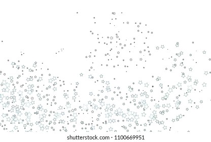 Light Black vector template with sky stars. Modern geometrical abstract illustration with stars. The pattern can be used for new year ad, booklets.