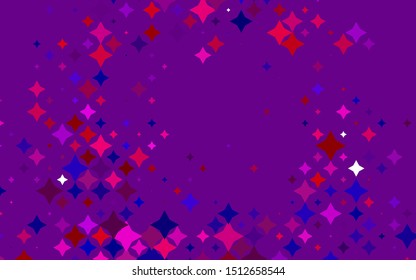 Light Black vector template with sky stars. Glitter abstract illustration with colored stars. The pattern can be used for websites.