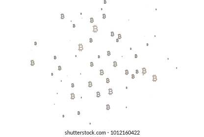 Light Black vector texture with colored Bitcoin signs. Modern abstract illustration with symbols of digital money. The pattern can be used as ads, poster, banner for payments.