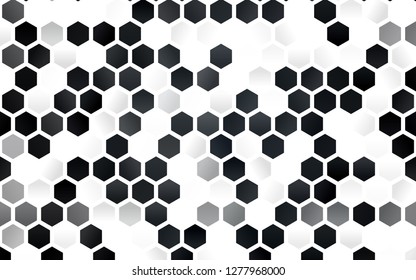 Light Black vector texture with colorful hexagons. Colorful hexagons on white backdrop. Pattern for ads, leaflets.