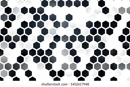 Light Black vector texture with colorful hexagons. White background with colorful hexagons. Pattern can for your ad, booklets.